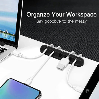 DESKCORD – Silicone Cable Organizer for the Workplace, Reliable Cable Management Without Chaos