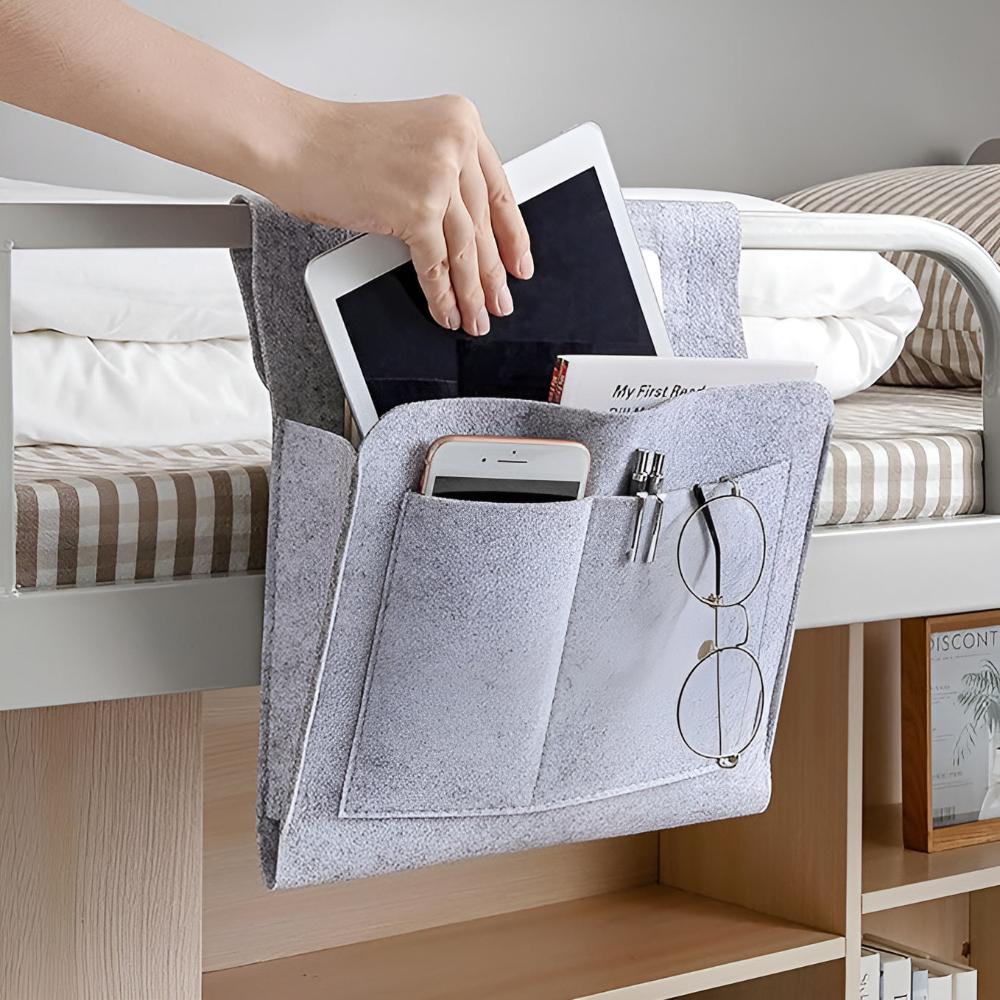 BED HUT – Felt Organizer with Cable Opening for the Bed