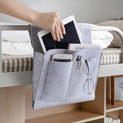 BED HUT – Felt Organizer with Cable Opening for the Bed