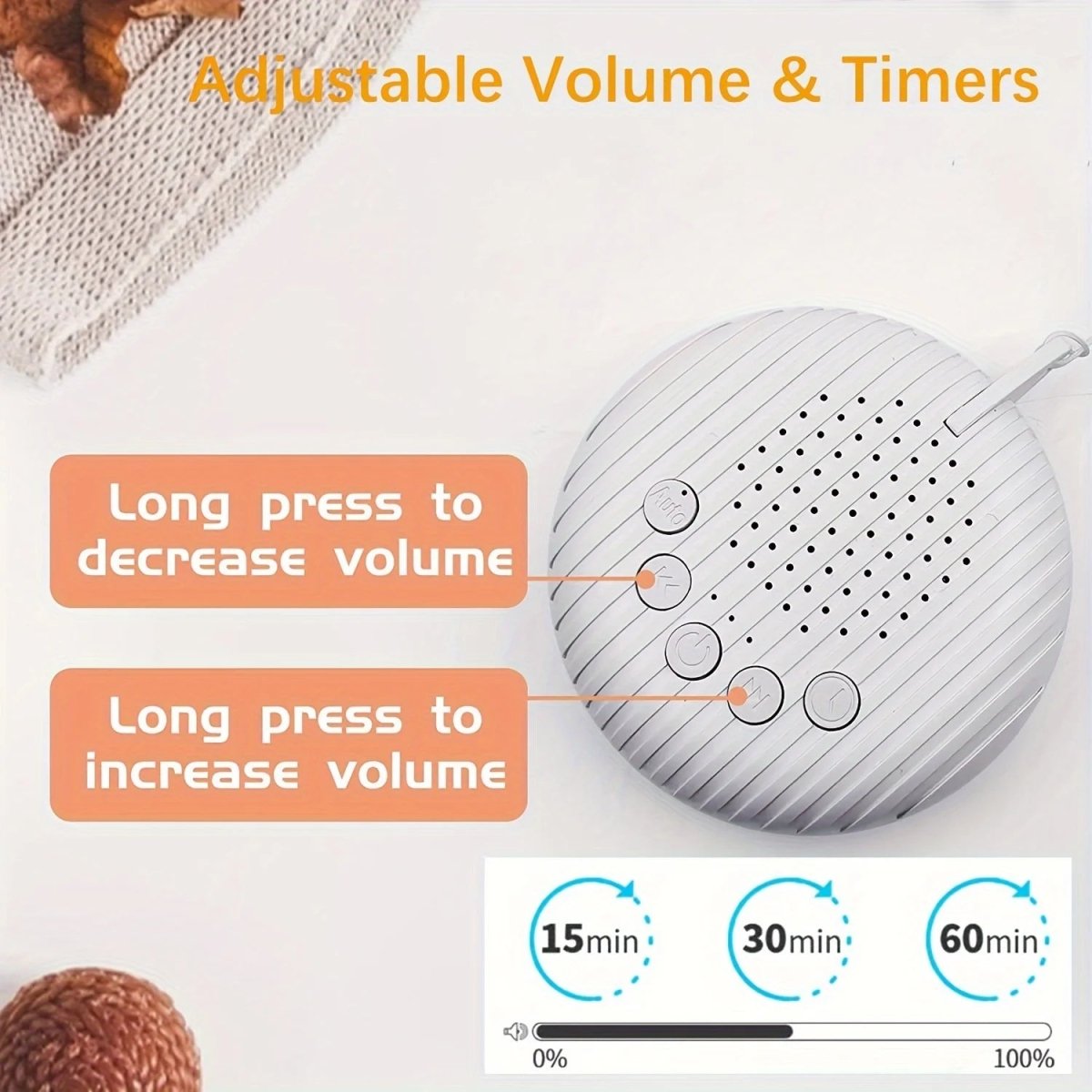 ZENWAVES – Travel-friendly noise machine with 10 soothing sleep sounds