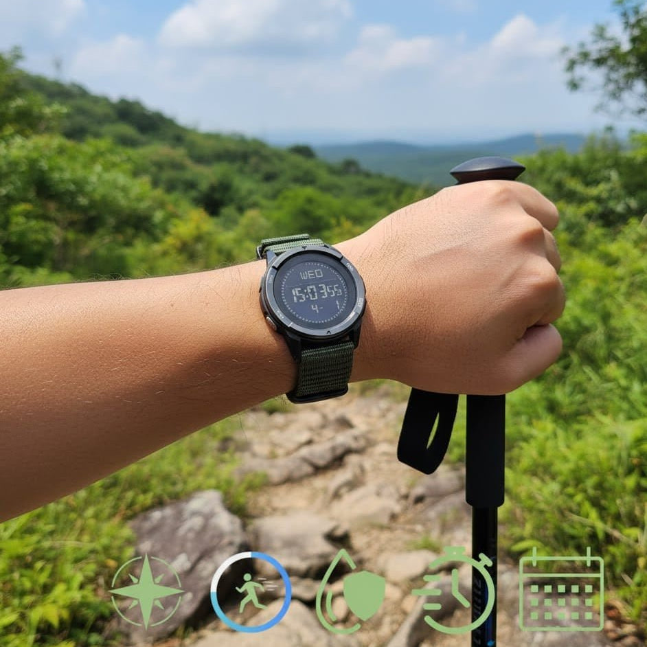 OUTDOORTIME – Sports watch with carbon design for adventure