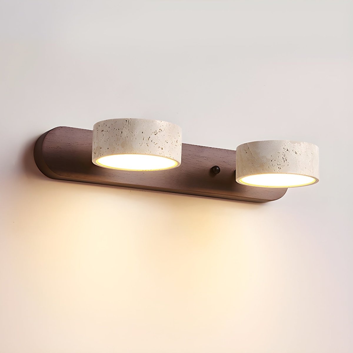 AVERRA – LED wall light made of travertine for architectural luxury