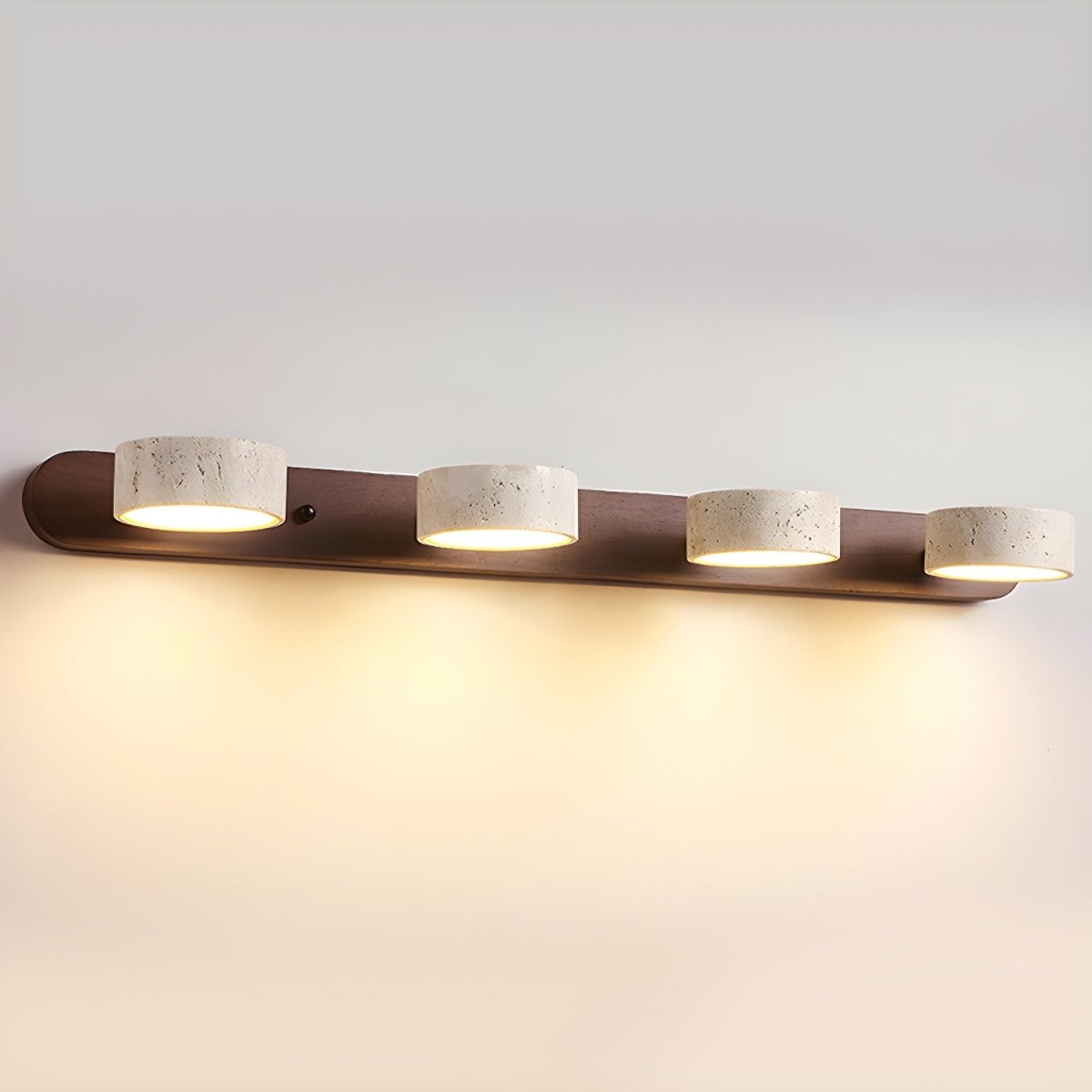 AVERRA – LED wall light made of travertine for architectural luxury