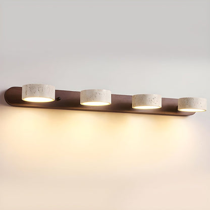 AVERRA – LED wall light made of travertine for architectural luxury