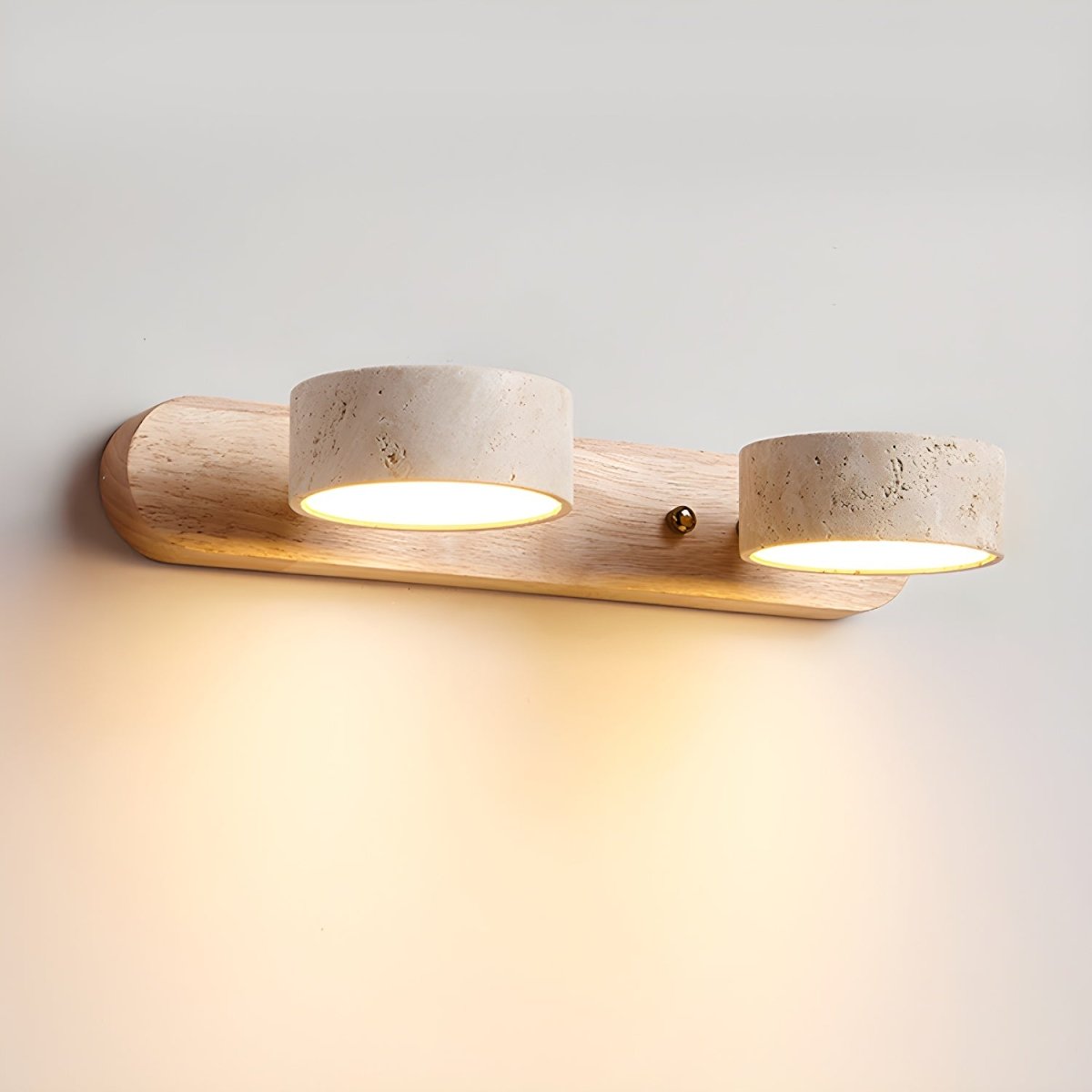 AVERRA – LED wall light made of travertine for architectural luxury