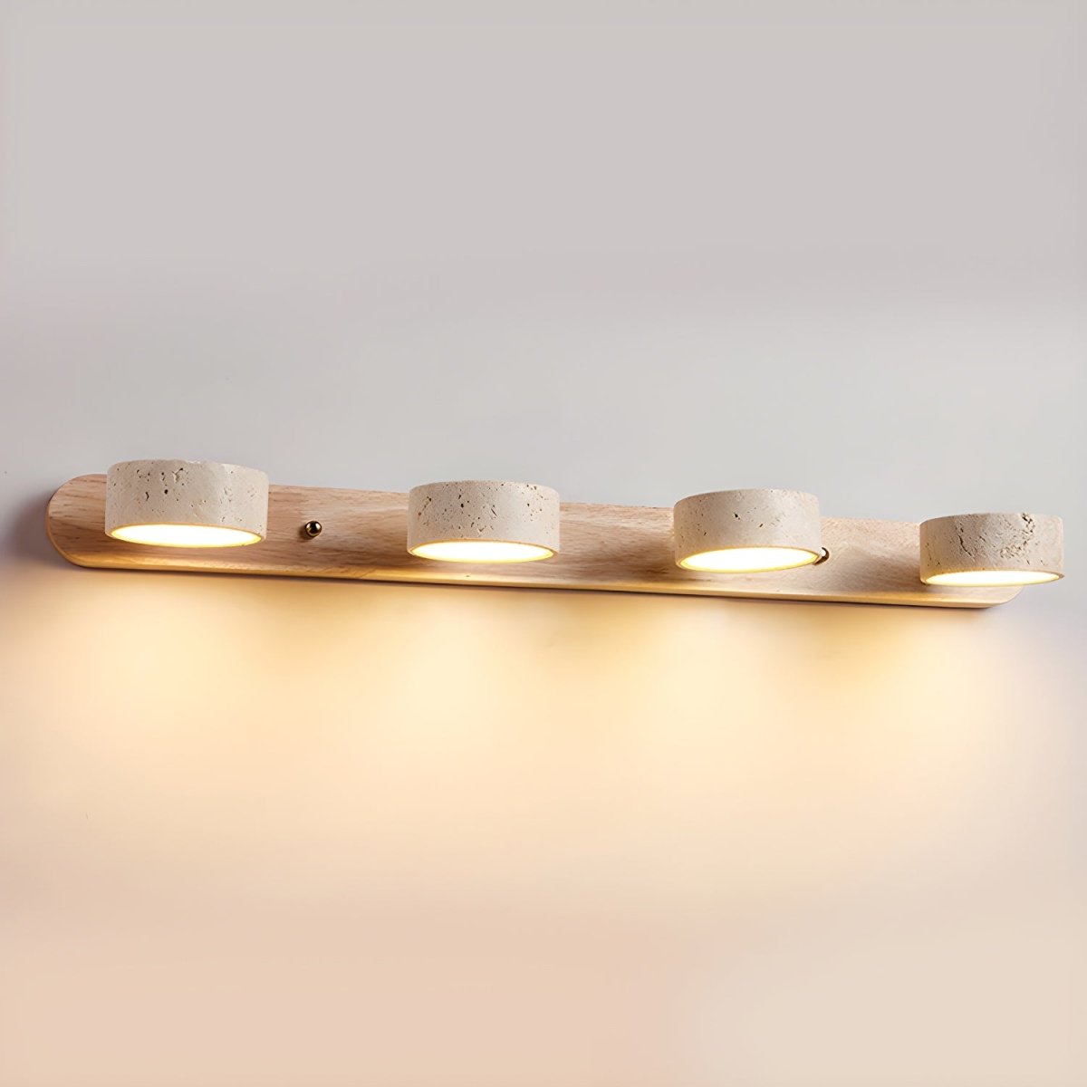 AVERRA – LED wall light made of travertine for architectural luxury