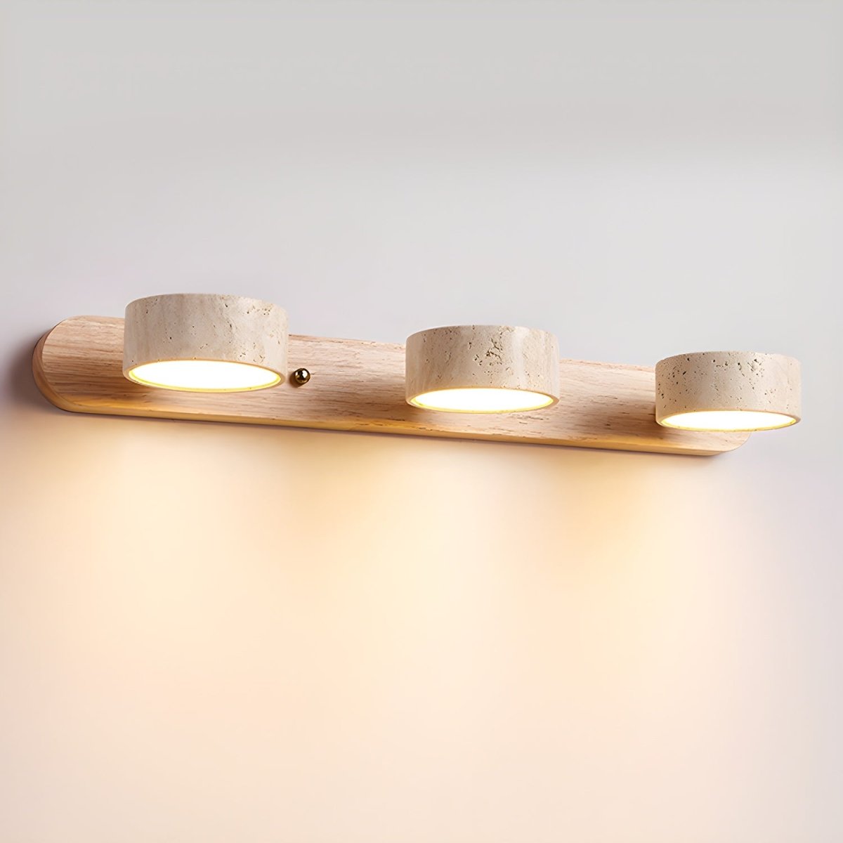 AVERRA – LED wall light made of travertine for architectural luxury
