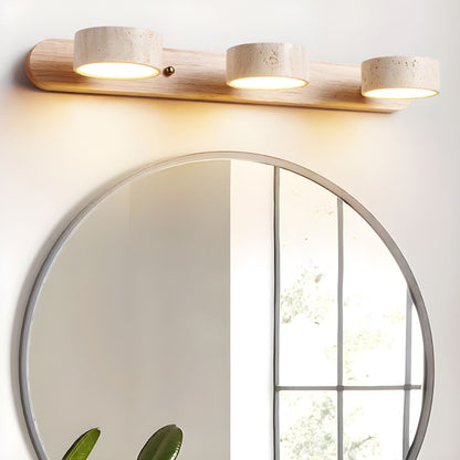 AVERRA – LED wall light made of travertine for architectural luxury