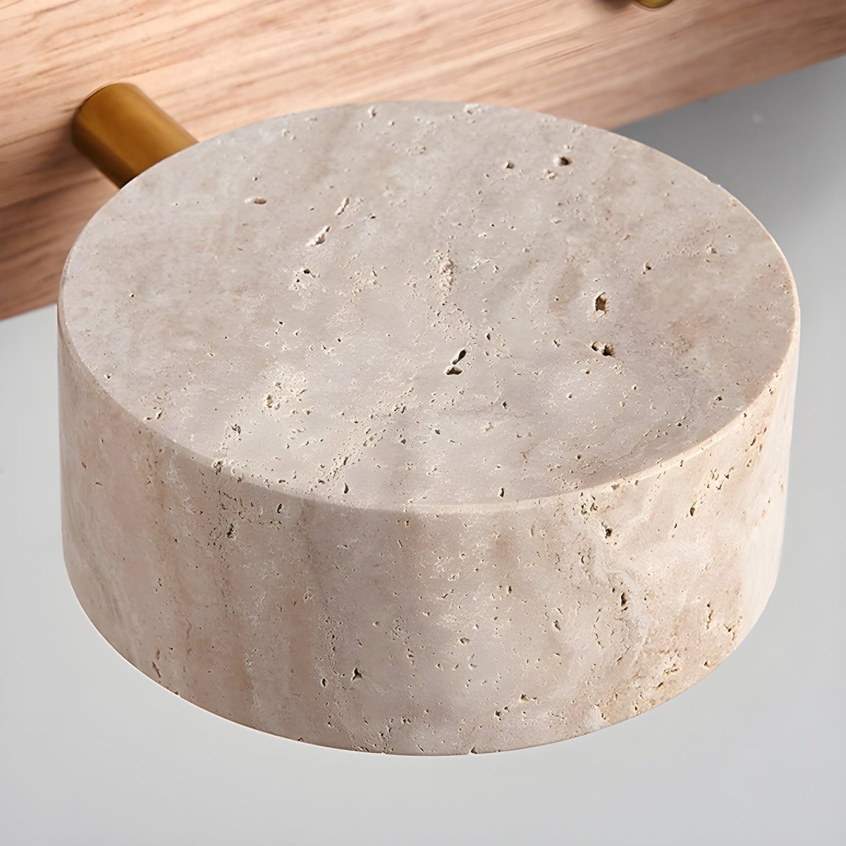 AVERRA – LED wall light made of travertine for architectural luxury