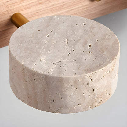 AVERRA – LED wall light made of travertine for architectural luxury