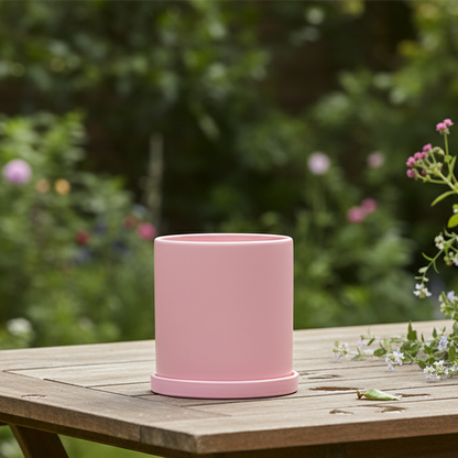 PLANTIVA – Elegant flowerpot made of ceramic with saucer