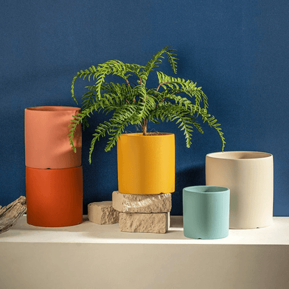 PLANTIVA – Elegant flowerpot made of ceramic with saucer