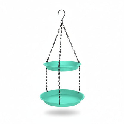 CHAINNEST – Hanging bird feeder with double plates and durable chain construction