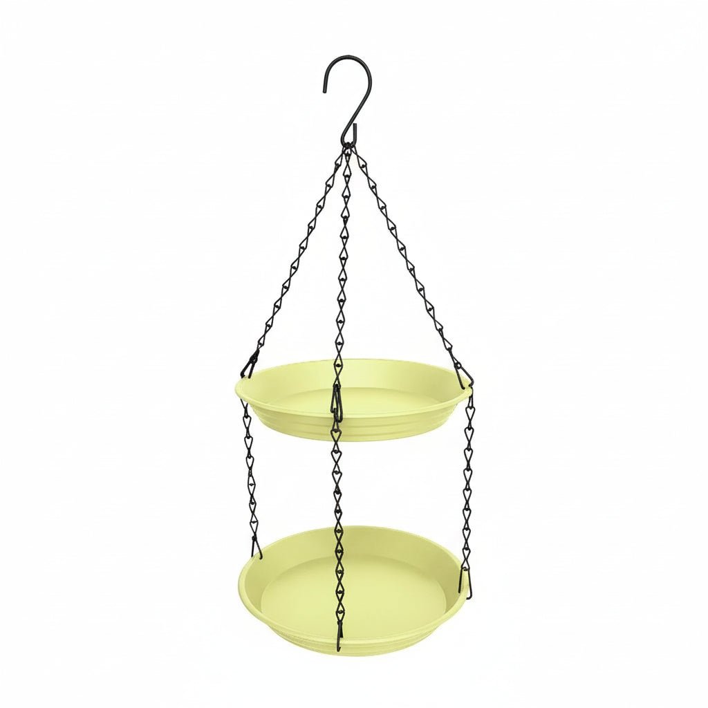 CHAINNEST – Hanging bird feeder with double plates and durable chain construction
