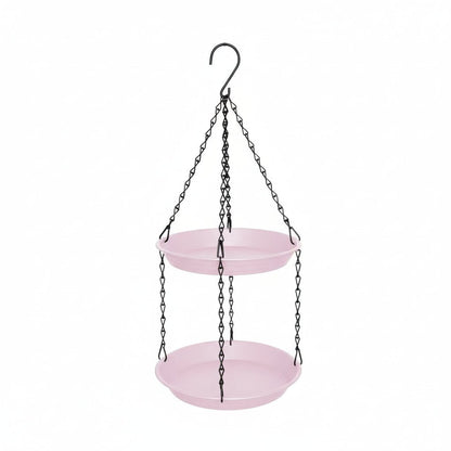 CHAINNEST – Hanging bird feeder with double plates and durable chain construction