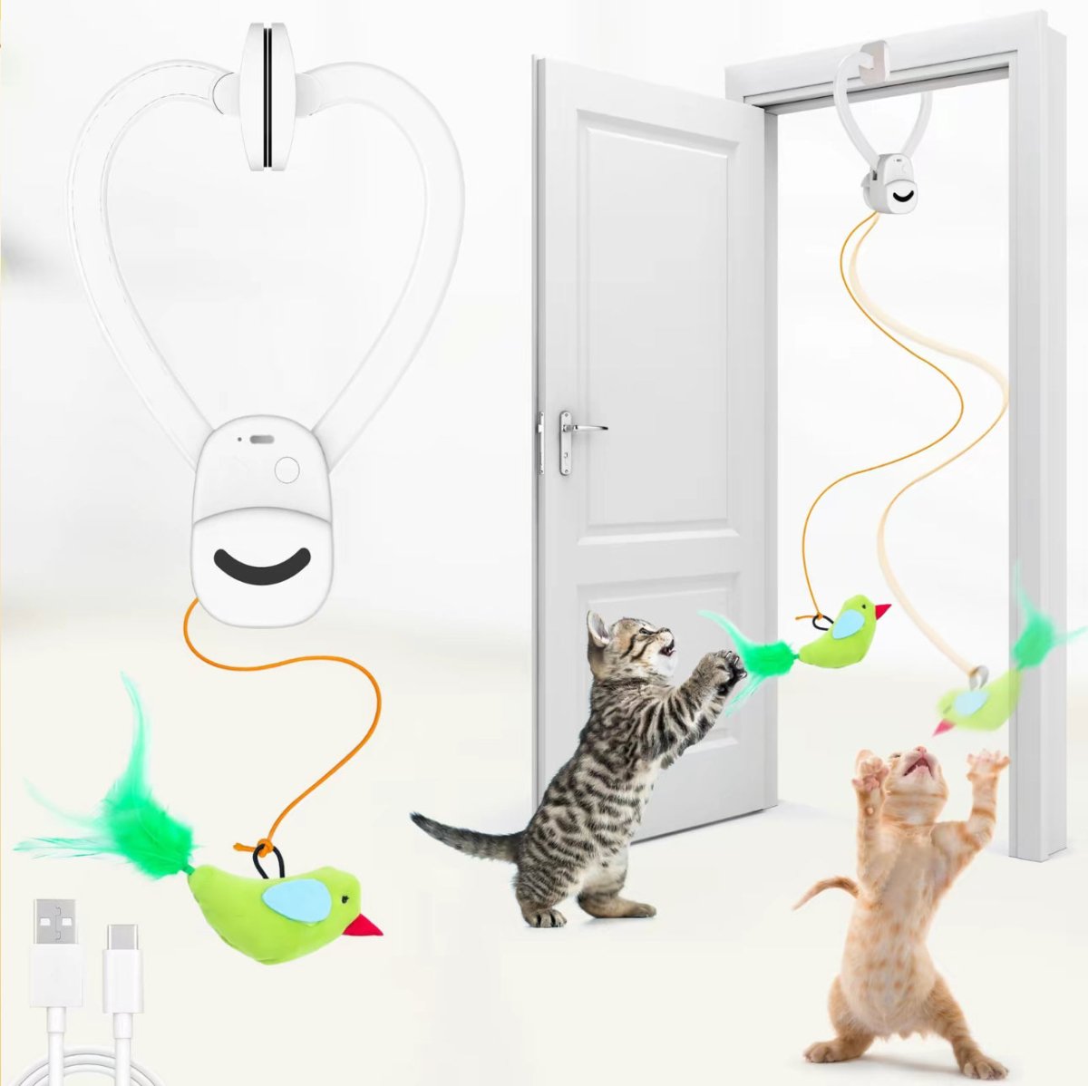 FEATHERJOY – Flying Bird Toy That Entertains Cats
