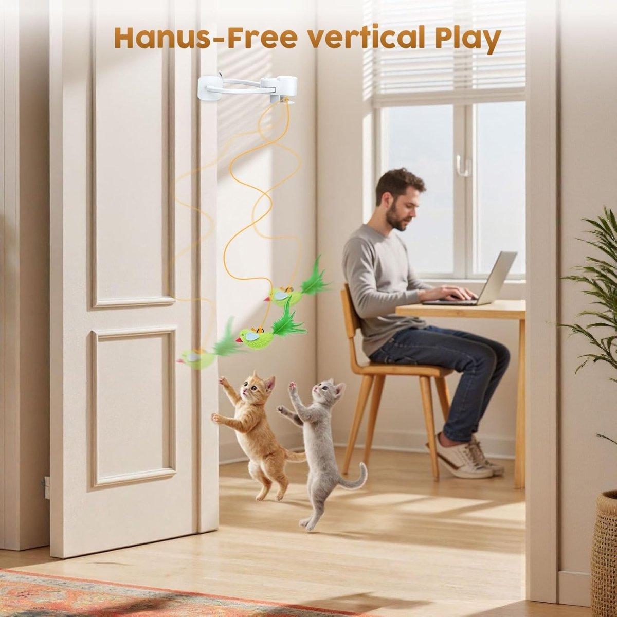 FEATHERJOY – Flying Bird Toy That Entertains Cats