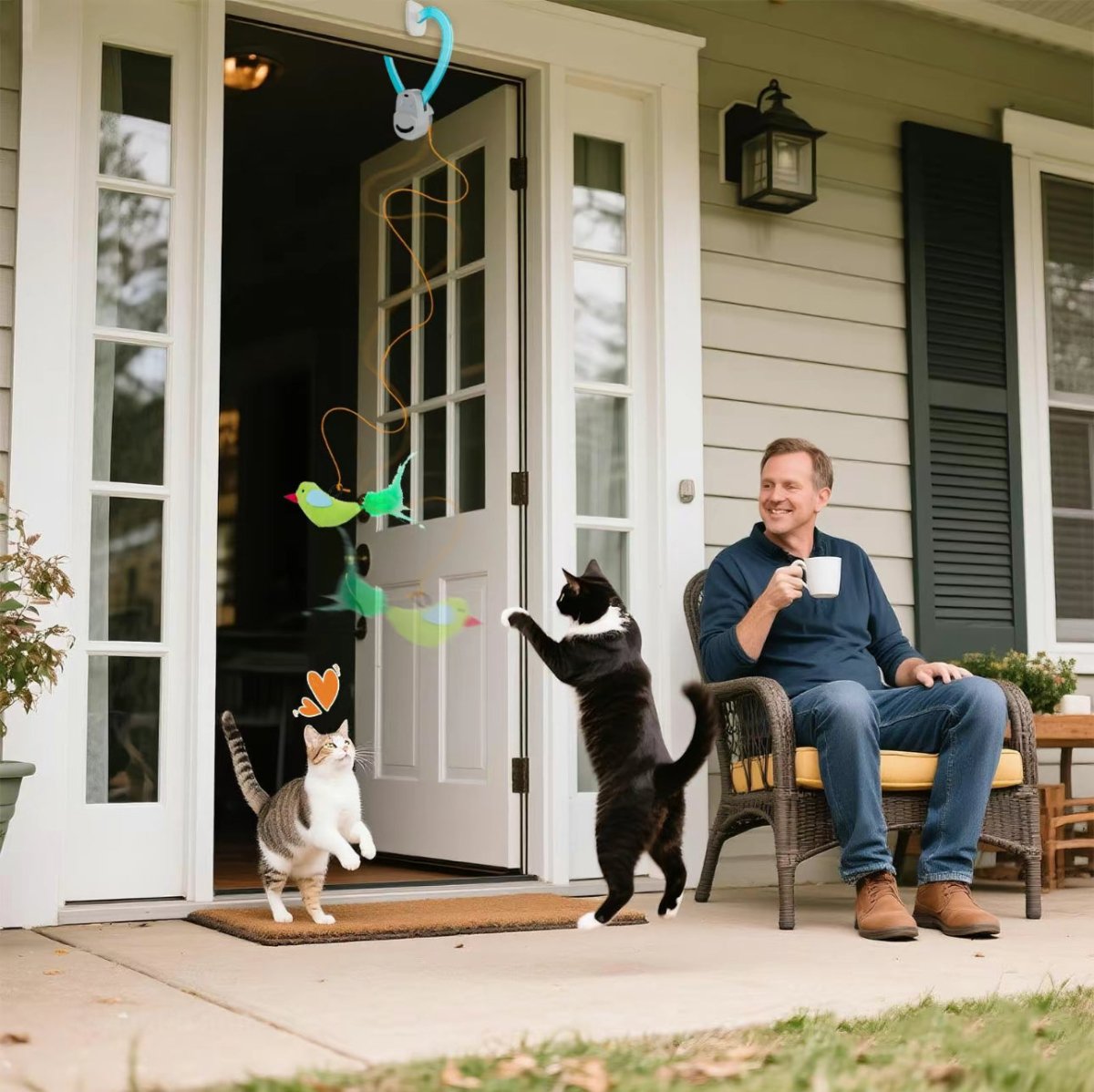 FEATHERJOY – Flying Bird Toy That Entertains Cats