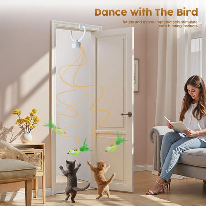 FEATHERJOY – Flying Bird Toy That Entertains Cats