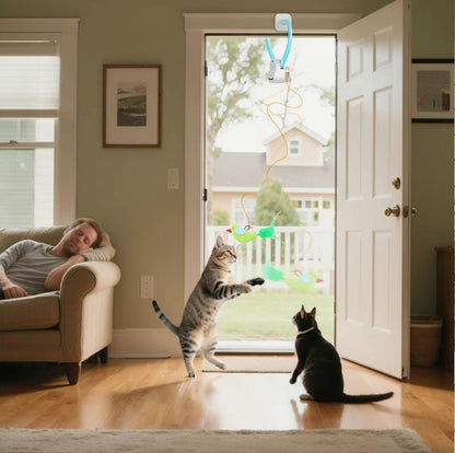 FEATHERJOY – Flying Bird Toy That Entertains Cats