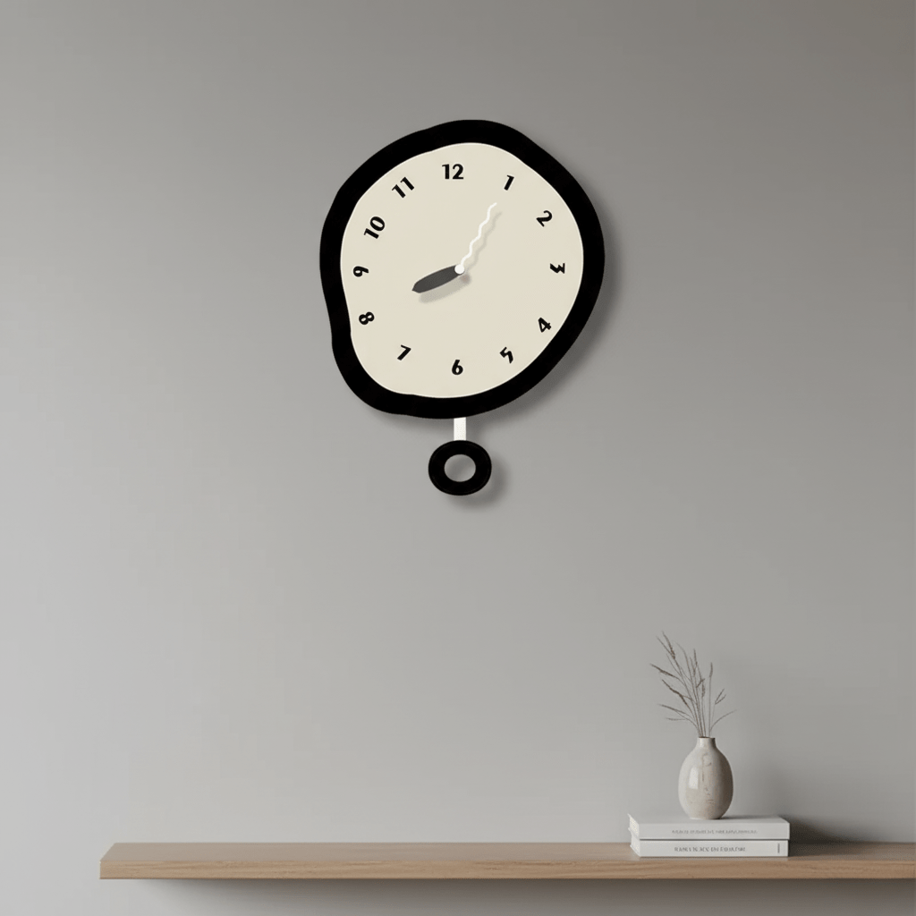 WALLMERA – Contemporary Abstract Wall Clock with Sleek Acrylic Finish