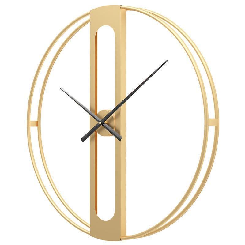 FOCALPOINT – 50cm Gold & Black Metal Wall Clock as Eye-Catcher