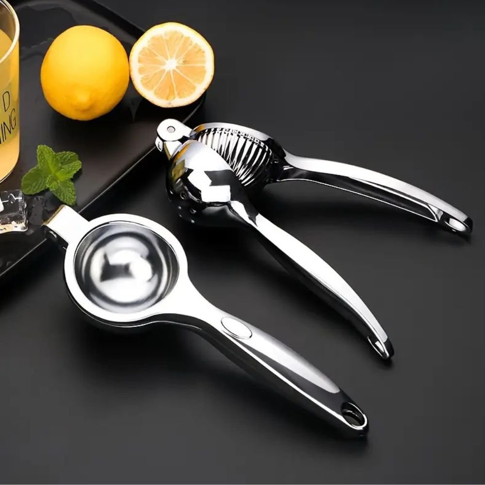 PRESSLUX – Premium lemon squeezer with robust stainless steel construction