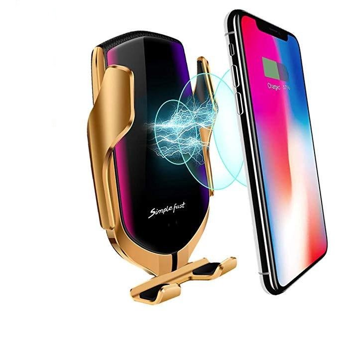 GLIDECLASP – Wireless car mount with automatic clamping and 360° rotation
