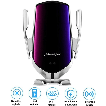 GLIDECLASP – Wireless car mount with automatic clamping and 360° rotation