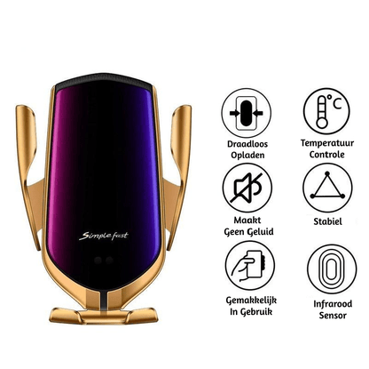 GLIDECLASP – Wireless car mount with automatic clamping and 360° rotation
