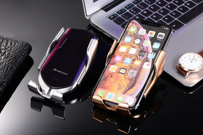 GLIDECLASP – Wireless car mount with automatic clamping and 360° rotation