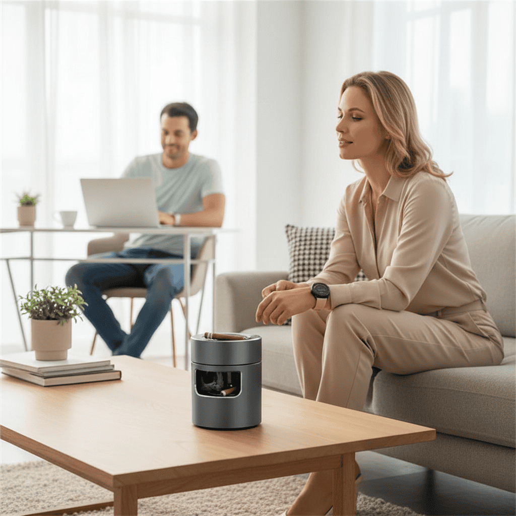 PURETRON – Intelligent ashtray with USB air purification system