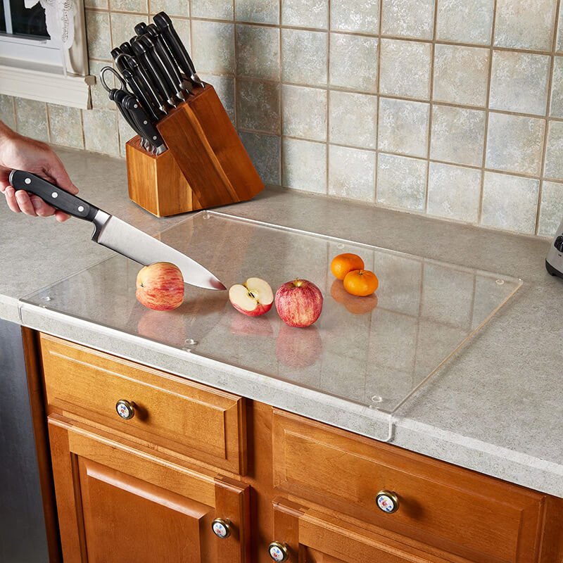 SLICELINE – Acrylic cutting board with non-slip handle and scratch-resistant surface