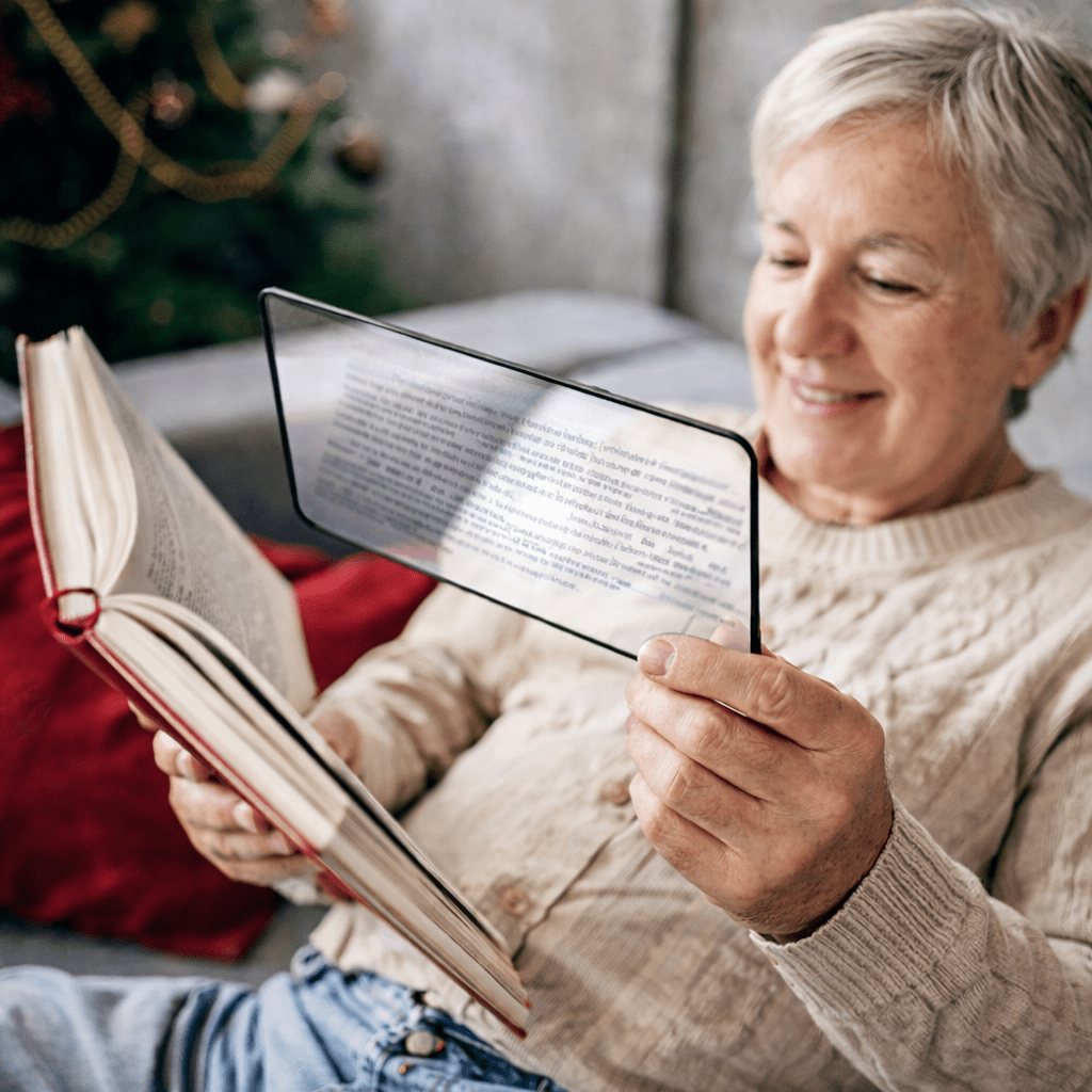 KLARTEXT – Ultra-thin A5 Reading Magnifier for Relaxed Reading