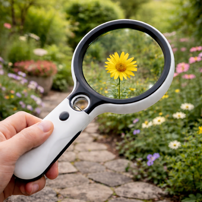 KLARBLICK – 45x LED Hand Magnifier for Precise Viewing