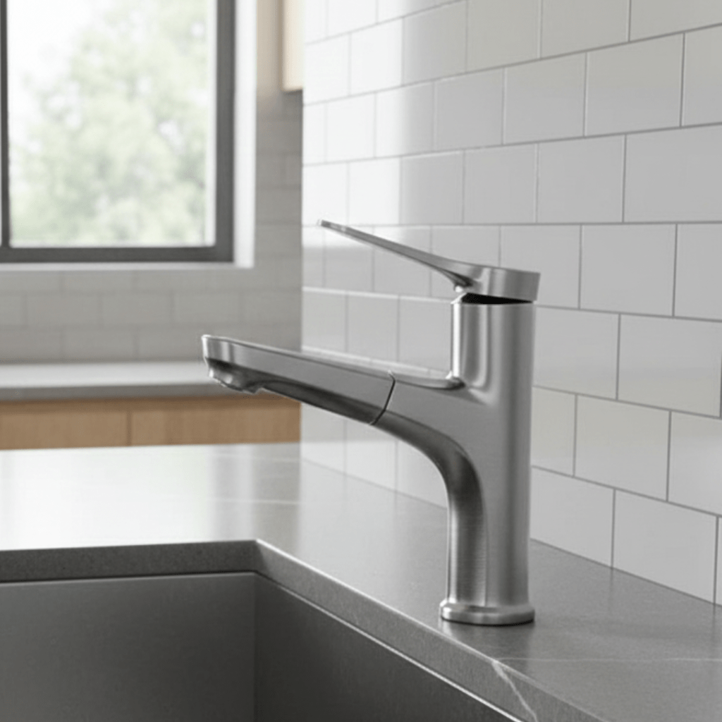 FLEXTAP – Modern pull-out faucet for the bathroom with flexible copper construction