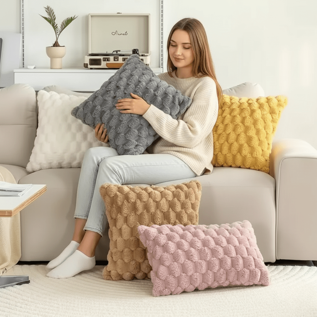 MELONIQUE – Marshmallow pillowcase with stylish 3D design