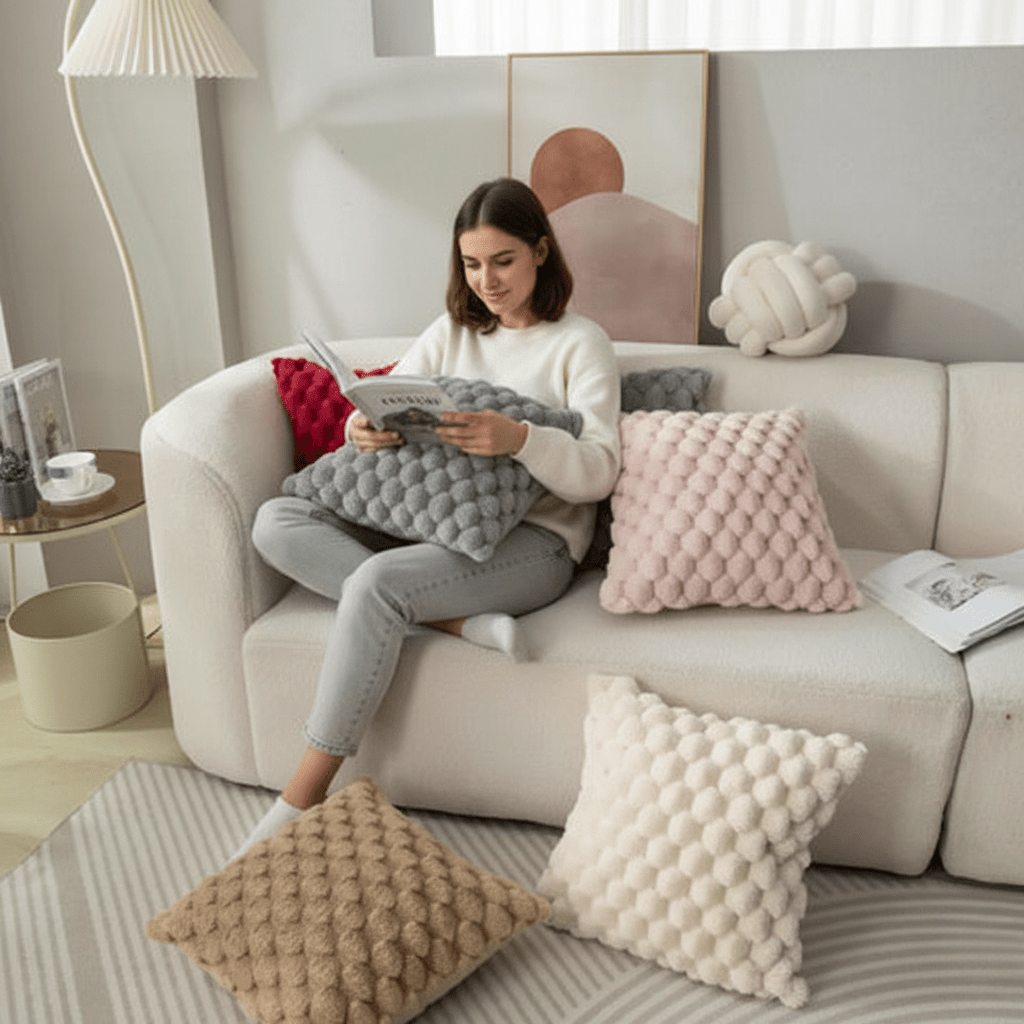 MELONIQUE – Marshmallow pillowcase with stylish 3D design