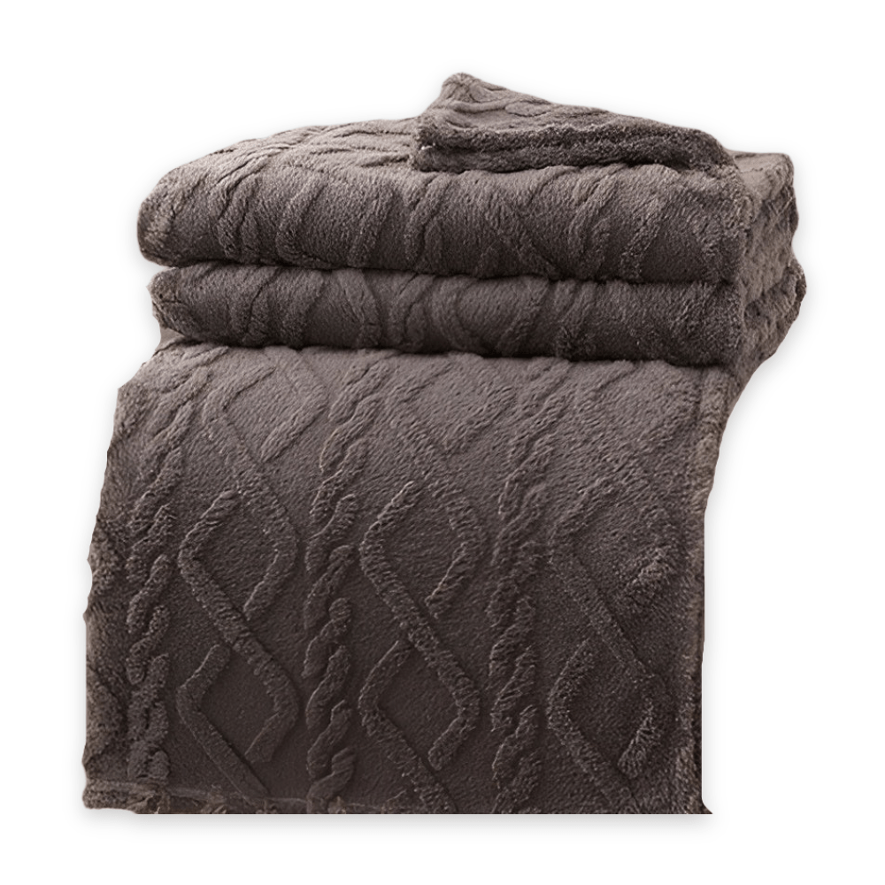 SNUGLAYERS – Double-layer fleece blanket with modern geometric design