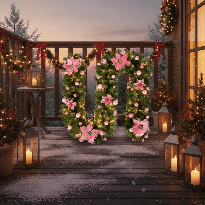 GLOWTWINE – Illuminated Christmas garland made of rattan with warm white LED lights, 2.7 m