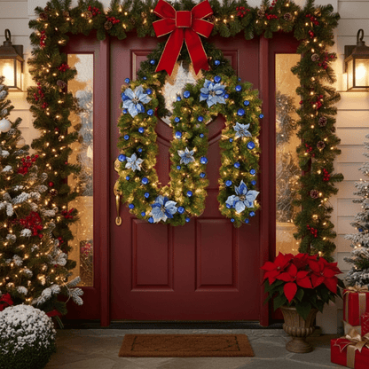 GLOWTWINE – Illuminated Christmas garland made of rattan with warm white LED lights, 2.7 m