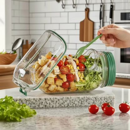 CRUNCHJAR – Layered salad shaker for fresh, crunchy meals on the go