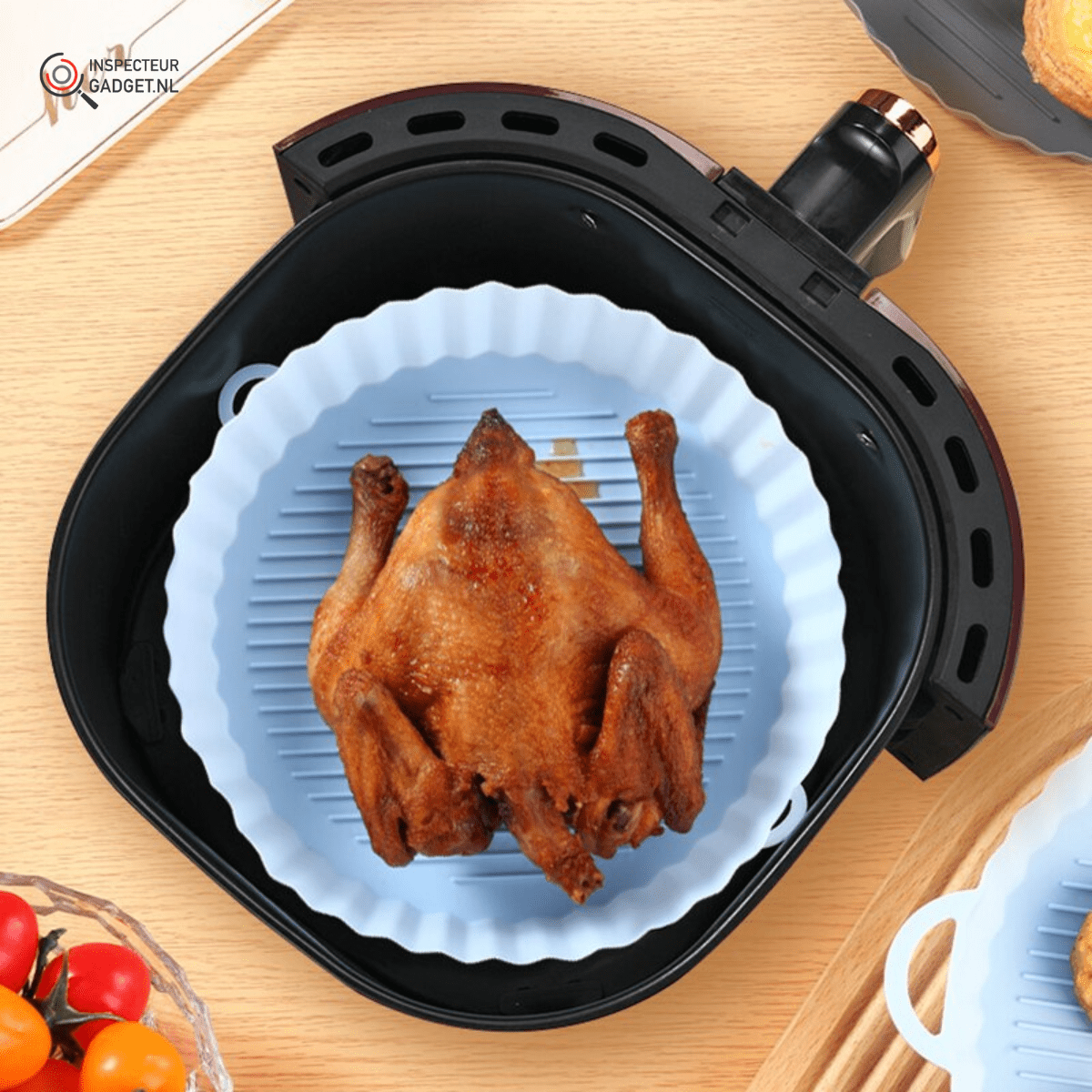 CLEANFRY – Reusable Silicone Basket for Airfryer & Fat-Free, Clean Cooking