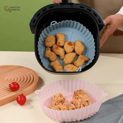 CLEANFRY – Reusable Silicone Basket for Airfryer & Fat-Free, Clean Cooking