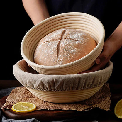 ARTISANBAKE – Handcrafted Rattan Proofing Basket Oval & Round – Essential for Bread Baking