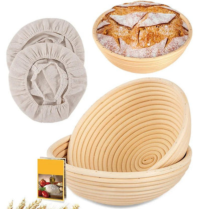 ARTISANBAKE – Handcrafted Rattan Proofing Basket Oval & Round – Essential for Bread Baking