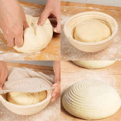 ARTISANBAKE – Handcrafted Rattan Proofing Basket Oval & Round – Essential for Bread Baking