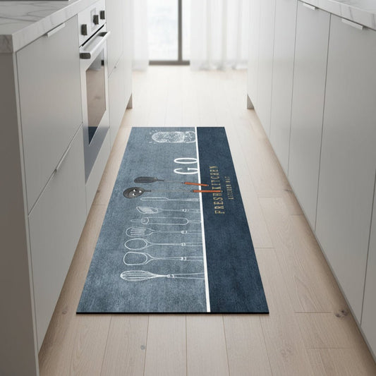 PLUSHLY SERVEMAT – Non-slip kitchen mat made of crystal velvet for elegant living comfort
