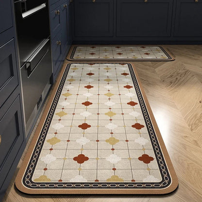 PLUSHLY SERVEMAT – Non-slip kitchen mat made of crystal velvet for elegant living comfort