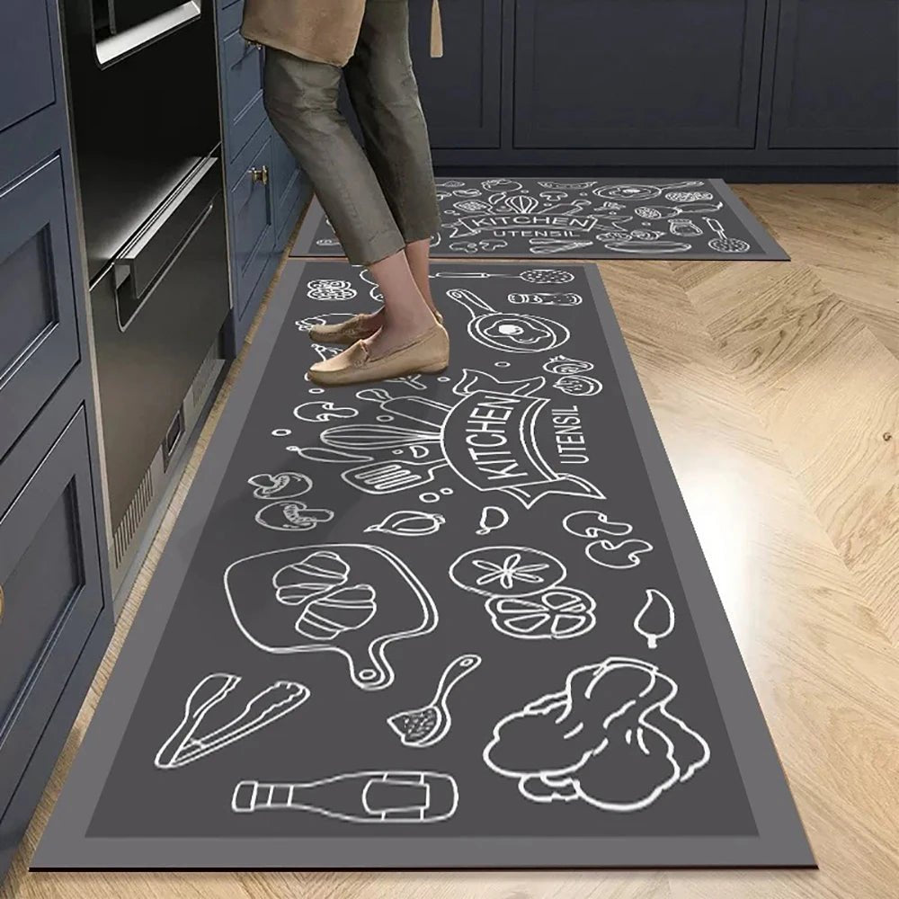 PLUSHLY SERVEMAT – Non-slip kitchen mat made of crystal velvet for elegant living comfort
